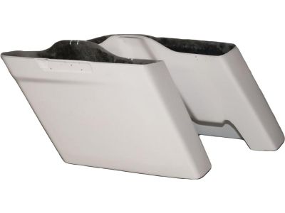893975 - DIRTY BIRD Stretched Saddlebag Kit With dual exhaust cutout White