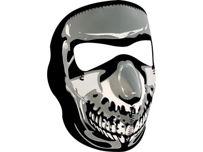 894451 - ZANheadgear Chrome Skull Neoprene Full Face Mask Black   One Size Fits All