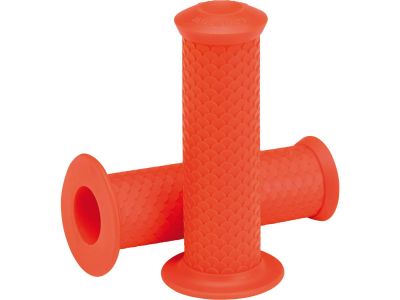 895101 - LOWBROW Fish Scale Grips Orange 7/8" Cable operated Throttle By Wire