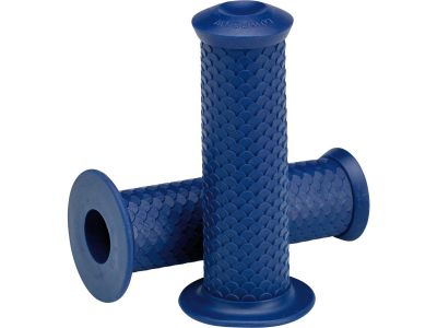 895103 - LOWBROW Fish Scale Grips Midnight Blue 7/8" Cable operated Throttle By Wire
