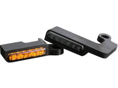 895457 - HeinzBikes OEM Hand Control LED Turn Signals Black Anodized Smoke LED