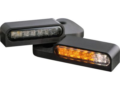895460 - HeinzBikes OEM Hand Control LED Turn Signal/Position Lights Black Anodized Smoke LED