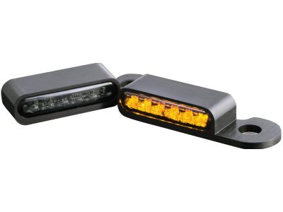 895465 - HeinzBikes OEM Hand Control LED Turn Signals Black Anodized Smoke LED