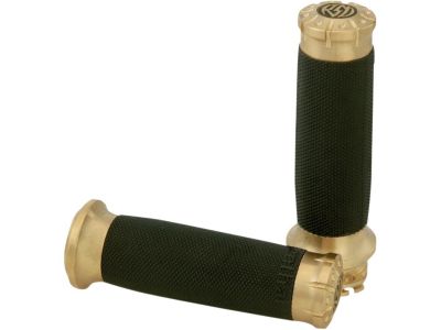 896090 - RSD Chrono Grips Black Brass 1" Polished Cable operated