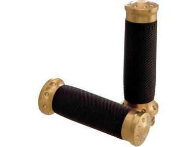 896092 - RSD Tracker Grip Set Black Brass 1" Polished Cable operated