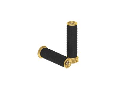 896095 - RSD Traction Grips Brass 1" Throttle By Wire