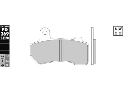 899960 - Galfer Sintered G1370 Brake Pads Sinter Front Rear