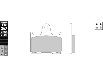 899969 - Galfer Sintered G1371 Brake Pads Sinter Rear