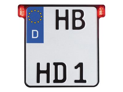 900475 - HeinzBikes ALL-INN 2.0 License Plate Base Plate Brake Light/Taillight, German Size 200x180mm Black Anodized