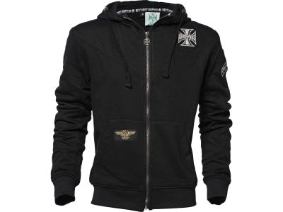 901133 - WCC Cross Panel Zip Hoodie Black | M
