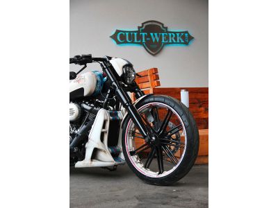 901891 - CULT WERK Lower Fork Cover Black Gloss Powder Coated