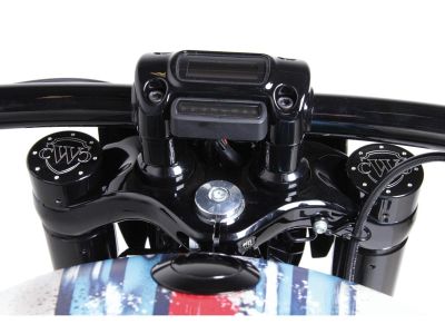 901892 - CULT WERK End Cap Fork Cover Fork Cap with Cult-Werk Logo Black Powder...