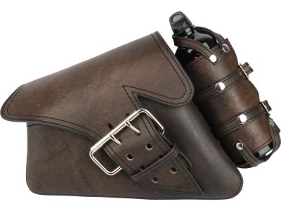 910394 - La Rosa La Fondina Side Saddlebag with Fuela Bottle Black Left