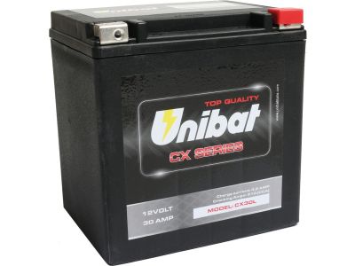 911761 - Unibat CX30L Heavy Duty Battery AGM, 510 A, 30.0 Ah Black