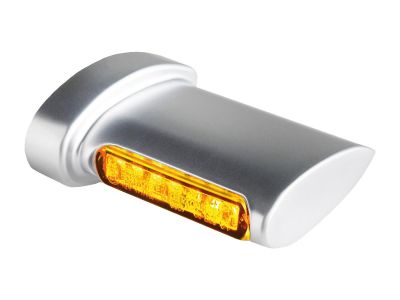 912657 - HeinzBikes Winglet LED Turn Signals Chrome Satin Clear LED