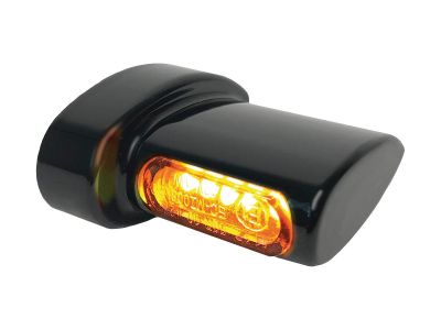 912659 - HeinzBikes Winglet Micro LED Turn Signals Black Anodized Smoke LED