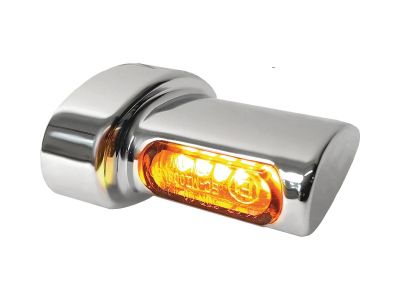 912660 - HeinzBikes Winglet Micro LED Turn Signals Chrome Smoke LED