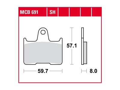 912948 - TRW Lucas Sinter Street Replacement Brake Pads Sinter Rear