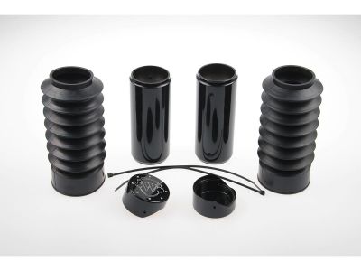 913226 - CULT WERK 6-Piece Fork Covers with lower Fork Rubbers Plain Black Glos...