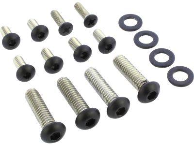 914261 - screws4bikes Complete Handlebar Hand Controls Screw Kit Gloss Black Po...
