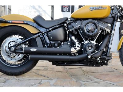 914507 - BSL Top Chopp Staggered Exhaust System , Black Hole Heat Shield, Polished Smooth End Cap, Polished 70 mm