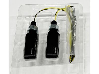 914603 - HIGHSIDER CNC LED turn signal BRONX, black, tinted glass, E-marked, pair