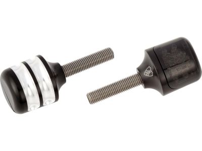 915750 - ARLEN NESS Fluted LED Turn Signals Amber LED´s Black Anodized Smoke LED