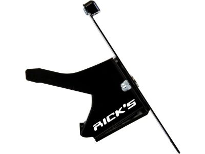 916670 - Rick`s FXDR Stainless Steel License Plate Side Mount Kit German Size, Short Flat Black Satin