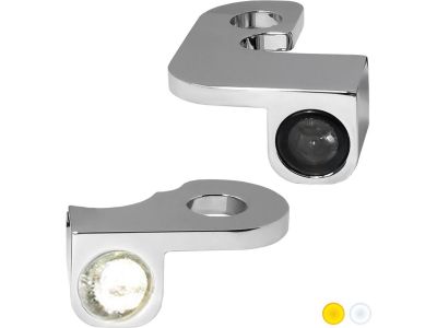 916767 - HeinzBikes NANO Series LED Turn Signals/Position Light Chrome Smoke LED