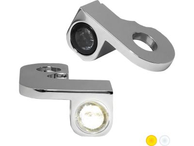 916779 - HeinzBikes NANO Series LED Turn Signals/Position Light Chrome Smoke LED