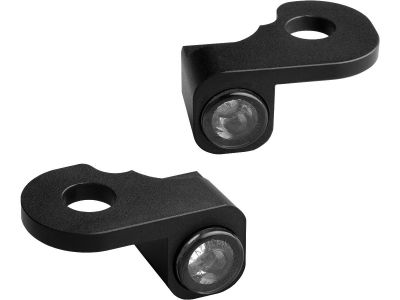 916793 - HeinzBikes NANO Series LED Turn Signals/Position Light Black Anodized Smoke LED