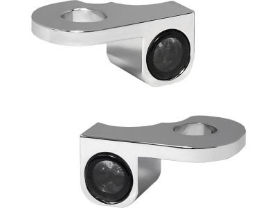 916794 - HeinzBikes NANO Series LED Turn Signals Chrome Smoke LED