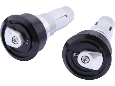 916908 - HIGHSIDER Enterprise-EP1 Bar End Weights With Silver Cap Black