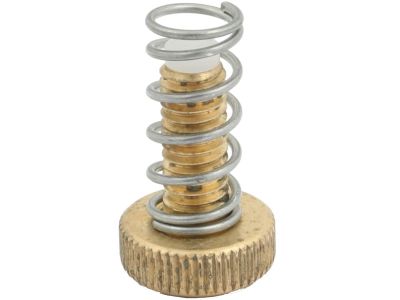 917473 - KUSTOM TECH Throttle Clamp Screw with Spring Brass Polished