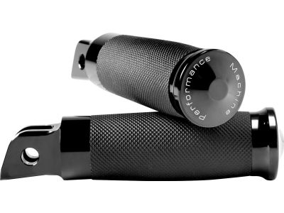 918140 - PM Contour Round Rider Foot Pegs Black, Anodized