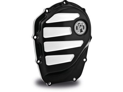 918693 - PM Scallop Cam Cover Contrast Cut Black Anodized