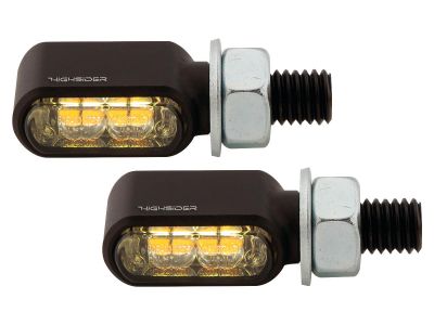 919368 - HIGHSIDER Little Bronx LED Turn Signal/Position Light Black Tinted LED...