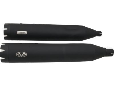 922007 - V-Performance Double Slip-On Muffler Set Endcap Revolver Black Ceramic...