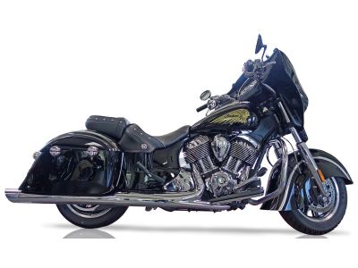 922049 - V-Performance Double Slip-On Muffler Set Endcap Banger Chrome