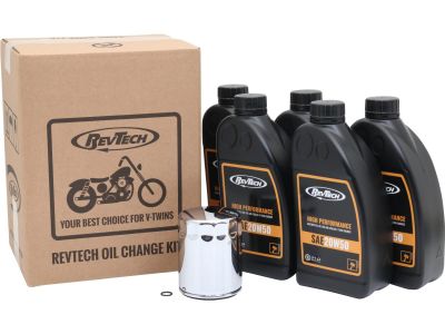 922116 - RevTech High Performance 5 Liter SAE20W50 Engine Oil Change Kit Chrome...