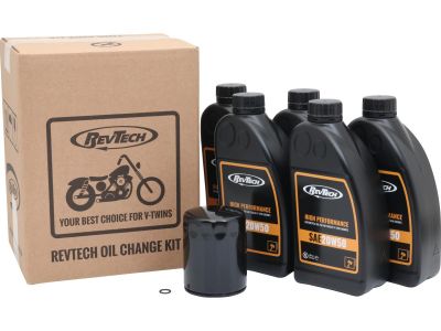 922117 - RevTech High Performance 5 Liter SAE20W50 Engine Oil Change Kit Black ...