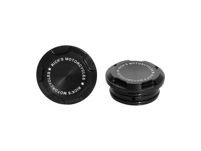 923387 - Rick's Premium Swing Arm Axle Cover with Ricks Logo Satin Black Powder...