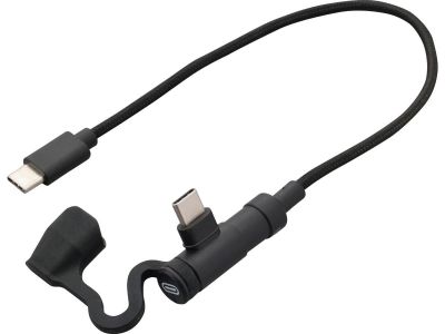 923953 - DAYTONA L-Shaped USB Cable USB Connector Type C to Type C Black