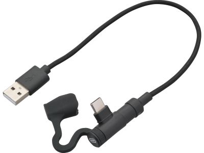 923955 - DAYTONA L-Shaped USB Cable USB Connector Type A to Type C Black