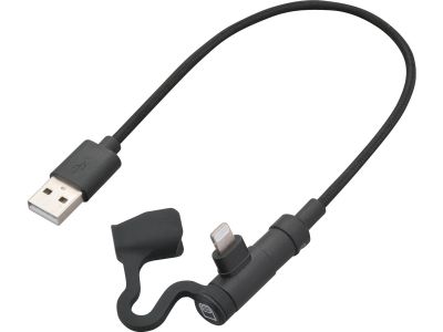 923956 - DAYTONA L-Shaped USB Cable USB Connector Type A to Lightning Black