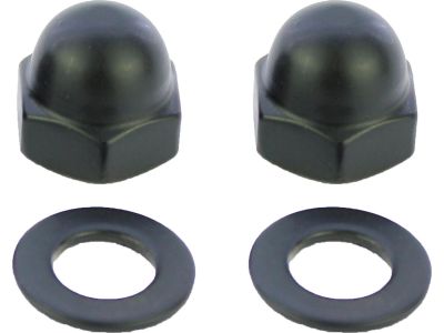 924746 - screws4bikes Mirror Nuts Kit Satin Black Powder Coated
