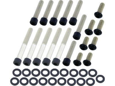 924752 - screws4bikes Primary Cover Screw Kit For Dyna, Softail Satin Black Pow...