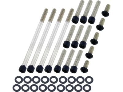 924760 - screws4bikes Primary Cover Screw Kit For Softail Satin Black Powder Co...
