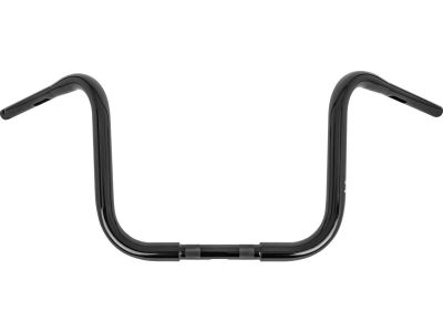 924956 - BURLY 12 Gorilla Apehanger Handlebar 1" clamp diameter Non-Dimpled 3-Hole Black Powder Coated 1 1/4" Throttle By Wire Throttle Cables