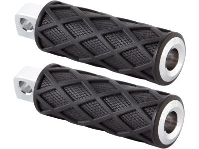 930196 - ARLEN NESS Diamond Footpegs Black Rubber Peg, Chrome End Cap Male Moun...